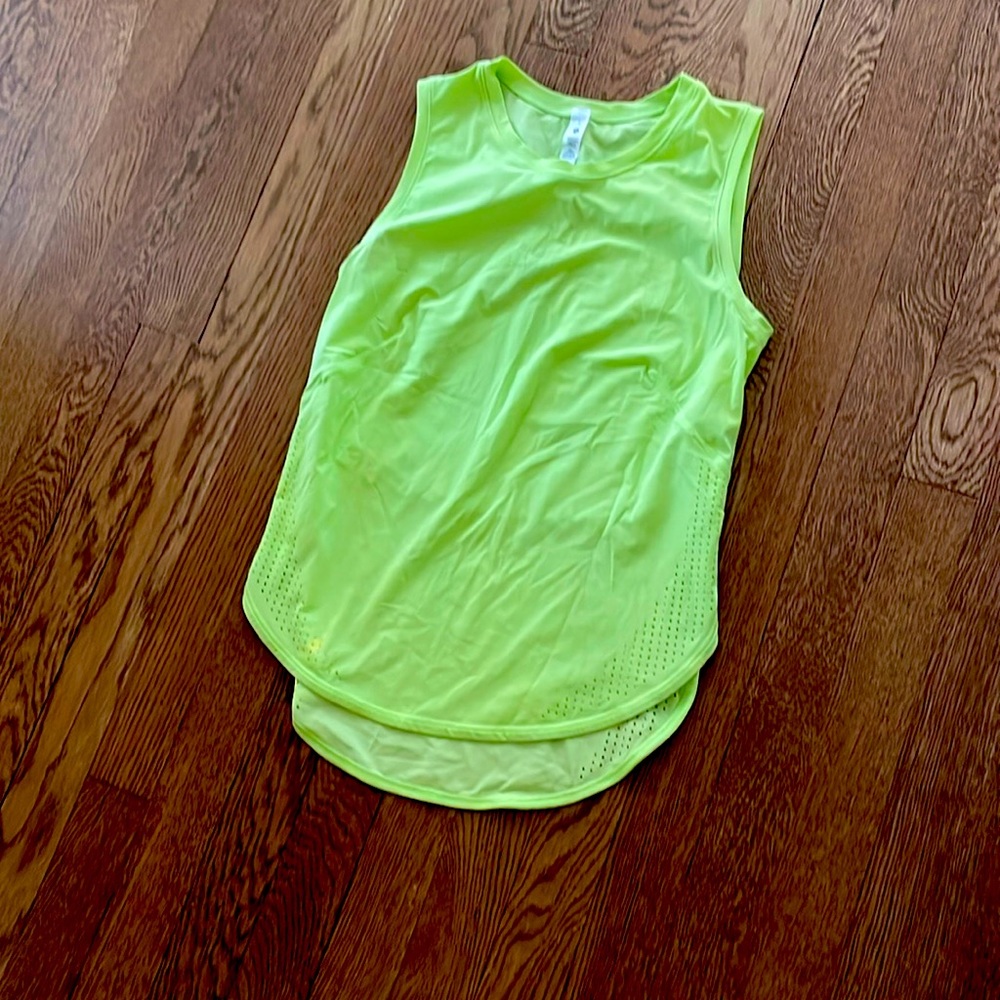 lululemon athletica Neon Yellow Green Performance Tank